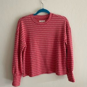 Madewell Floral Jacquard Puff Sleeve Top